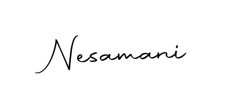 Design your own signature with our free online signature maker. With this signature software, you can create a handwritten (Autography-DOLnW) signature for name Nesamani. Nesamani signature style 10 images and pictures png