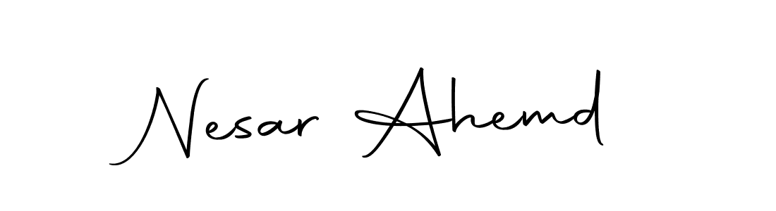Make a beautiful signature design for name Nesar Ahemd. With this signature (Autography-DOLnW) style, you can create a handwritten signature for free. Nesar Ahemd signature style 10 images and pictures png