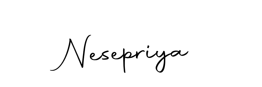 How to make Nesepriya signature? Autography-DOLnW is a professional autograph style. Create handwritten signature for Nesepriya name. Nesepriya signature style 10 images and pictures png