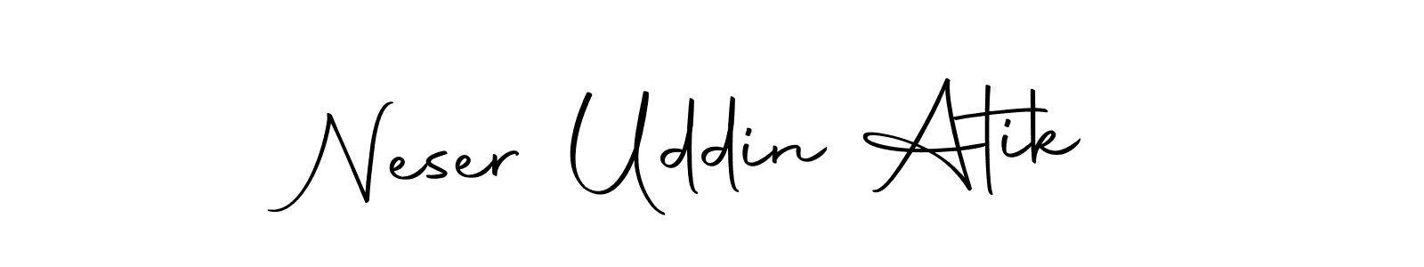 Here are the top 10 professional signature styles for the name Neser Uddin Atik. These are the best autograph styles you can use for your name. Neser Uddin Atik signature style 10 images and pictures png