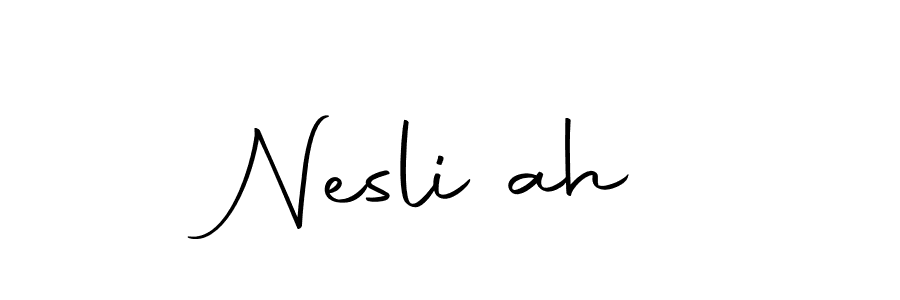 Create a beautiful signature design for name Neslişah. With this signature (Autography-DOLnW) fonts, you can make a handwritten signature for free. Neslişah signature style 10 images and pictures png