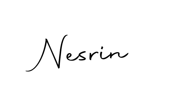 The best way (Autography-DOLnW) to make a short signature is to pick only two or three words in your name. The name Nesrin include a total of six letters. For converting this name. Nesrin signature style 10 images and pictures png