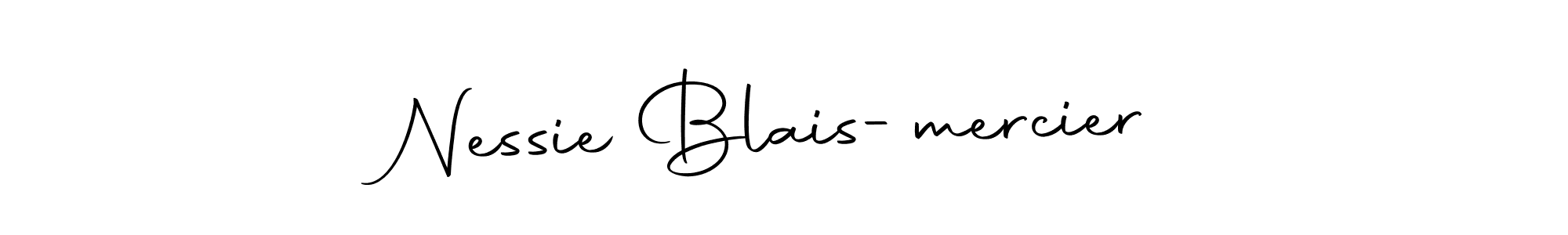 Autography-DOLnW is a professional signature style that is perfect for those who want to add a touch of class to their signature. It is also a great choice for those who want to make their signature more unique. Get Nessie Blais-mercier name to fancy signature for free. Nessie Blais-mercier signature style 10 images and pictures png
