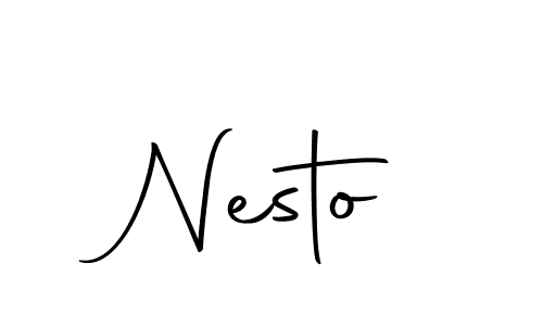 Similarly Autography-DOLnW is the best handwritten signature design. Signature creator online .You can use it as an online autograph creator for name Nesto. Nesto signature style 10 images and pictures png