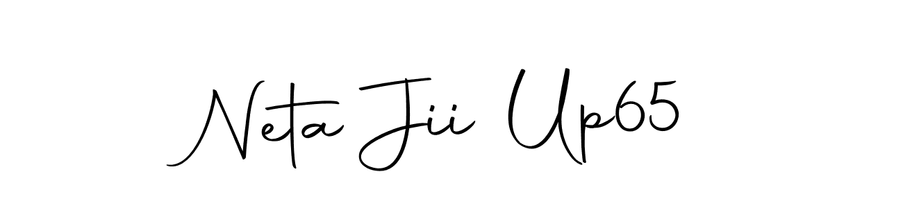 How to make Neta Jii Up65 name signature. Use Autography-DOLnW style for creating short signs online. This is the latest handwritten sign. Neta Jii Up65 signature style 10 images and pictures png