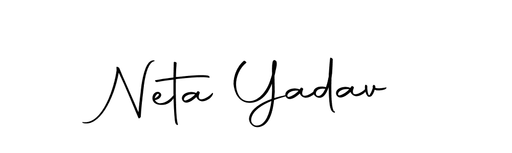 How to make Neta Yadav name signature. Use Autography-DOLnW style for creating short signs online. This is the latest handwritten sign. Neta Yadav signature style 10 images and pictures png