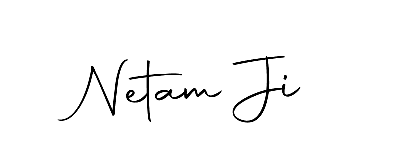 Design your own signature with our free online signature maker. With this signature software, you can create a handwritten (Autography-DOLnW) signature for name Netam Ji. Netam Ji signature style 10 images and pictures png
