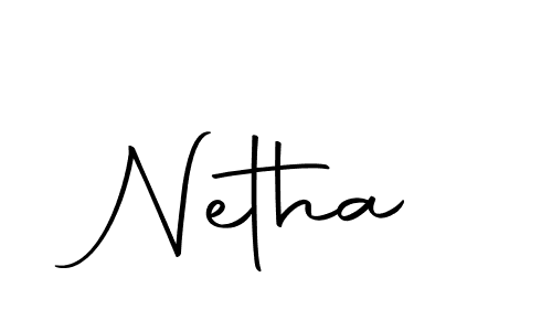 Design your own signature with our free online signature maker. With this signature software, you can create a handwritten (Autography-DOLnW) signature for name Netha. Netha signature style 10 images and pictures png