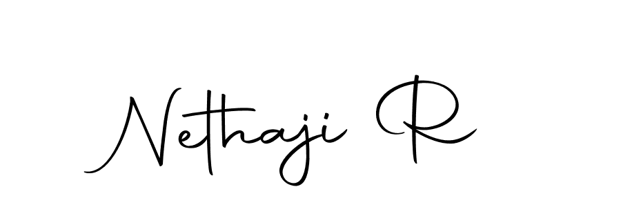 Autography-DOLnW is a professional signature style that is perfect for those who want to add a touch of class to their signature. It is also a great choice for those who want to make their signature more unique. Get Nethaji R name to fancy signature for free. Nethaji R signature style 10 images and pictures png