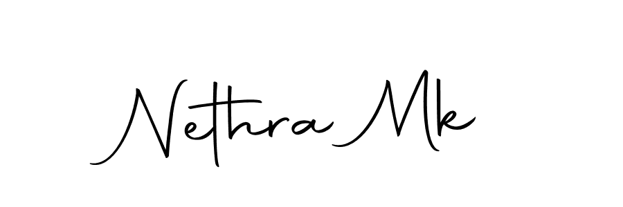 You should practise on your own different ways (Autography-DOLnW) to write your name (Nethra Mk) in signature. don't let someone else do it for you. Nethra Mk signature style 10 images and pictures png