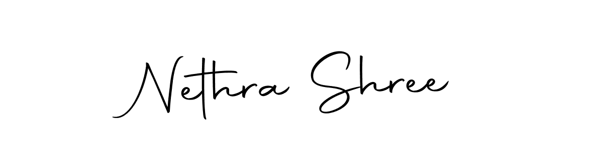 Make a beautiful signature design for name Nethra Shree. With this signature (Autography-DOLnW) style, you can create a handwritten signature for free. Nethra Shree signature style 10 images and pictures png