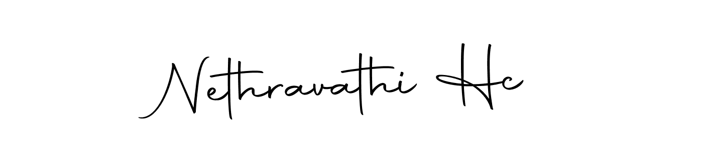 Use a signature maker to create a handwritten signature online. With this signature software, you can design (Autography-DOLnW) your own signature for name Nethravathi Hc. Nethravathi Hc signature style 10 images and pictures png