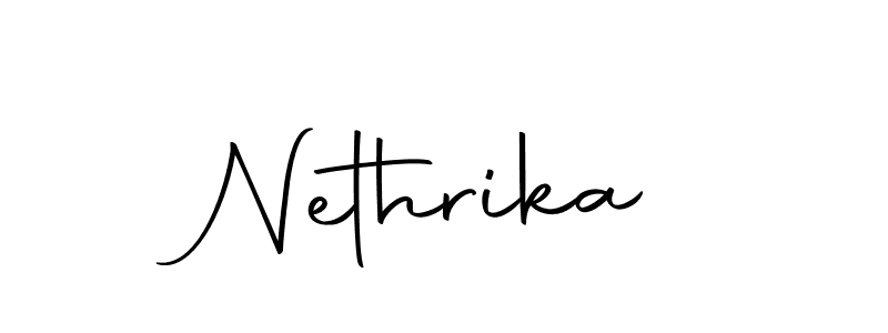 How to make Nethrika name signature. Use Autography-DOLnW style for creating short signs online. This is the latest handwritten sign. Nethrika signature style 10 images and pictures png