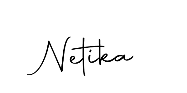 Design your own signature with our free online signature maker. With this signature software, you can create a handwritten (Autography-DOLnW) signature for name Netika. Netika signature style 10 images and pictures png