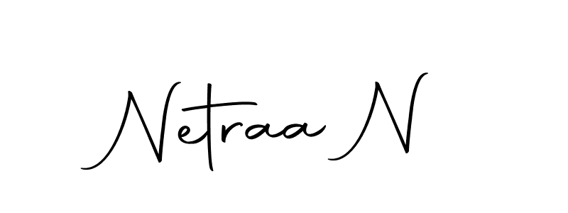 Use a signature maker to create a handwritten signature online. With this signature software, you can design (Autography-DOLnW) your own signature for name Netraa N. Netraa N signature style 10 images and pictures png