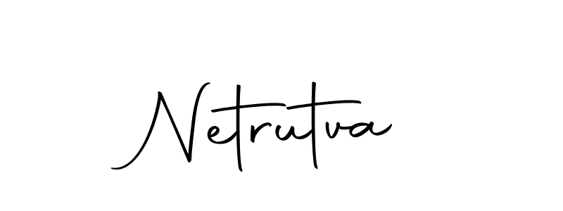 You can use this online signature creator to create a handwritten signature for the name Netrutva. This is the best online autograph maker. Netrutva signature style 10 images and pictures png