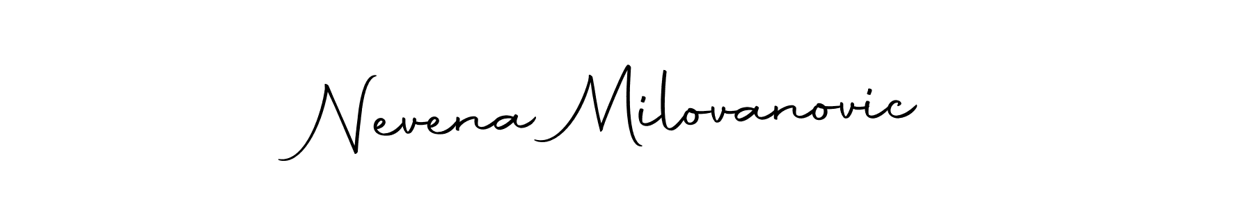 Make a short Nevena Milovanovic signature style. Manage your documents anywhere anytime using Autography-DOLnW. Create and add eSignatures, submit forms, share and send files easily. Nevena Milovanovic signature style 10 images and pictures png