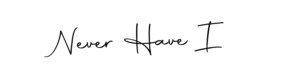 Never Have I stylish signature style. Best Handwritten Sign (Autography-DOLnW) for my name. Handwritten Signature Collection Ideas for my name Never Have I. Never Have I signature style 10 images and pictures png