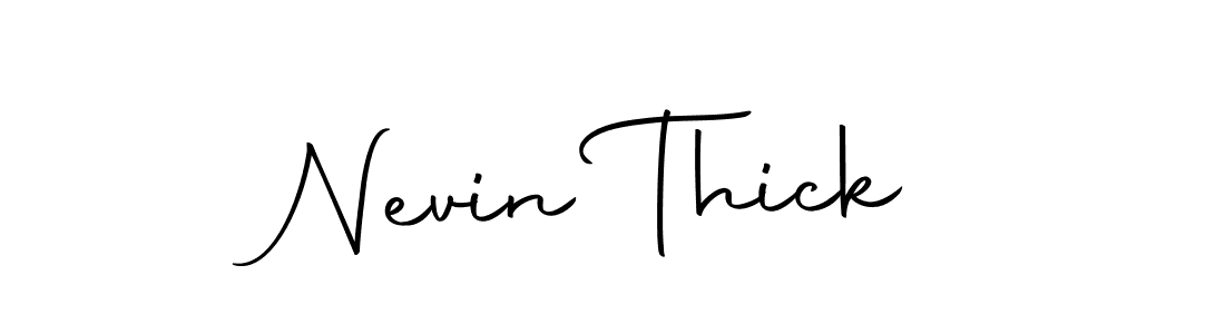 How to make Nevin Thick name signature. Use Autography-DOLnW style for creating short signs online. This is the latest handwritten sign. Nevin Thick signature style 10 images and pictures png