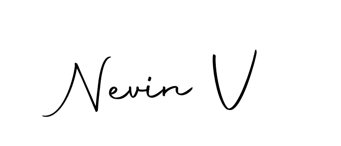 How to make Nevin V signature? Autography-DOLnW is a professional autograph style. Create handwritten signature for Nevin V name. Nevin V signature style 10 images and pictures png