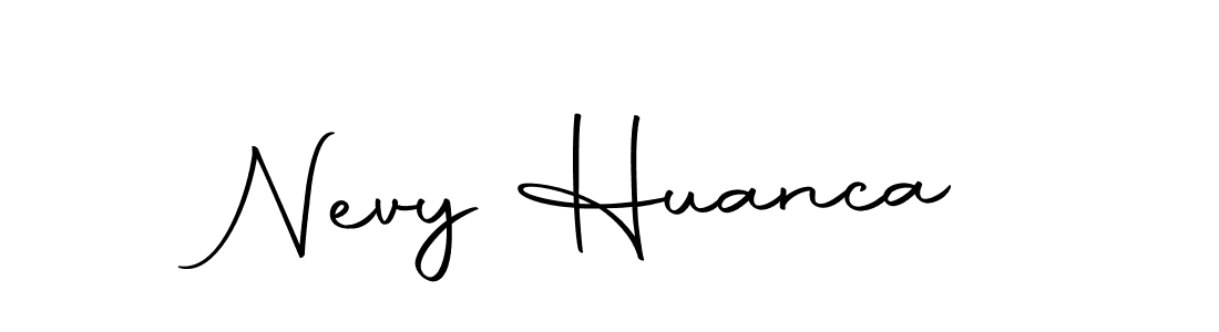 How to make Nevy Huanca name signature. Use Autography-DOLnW style for creating short signs online. This is the latest handwritten sign. Nevy Huanca signature style 10 images and pictures png