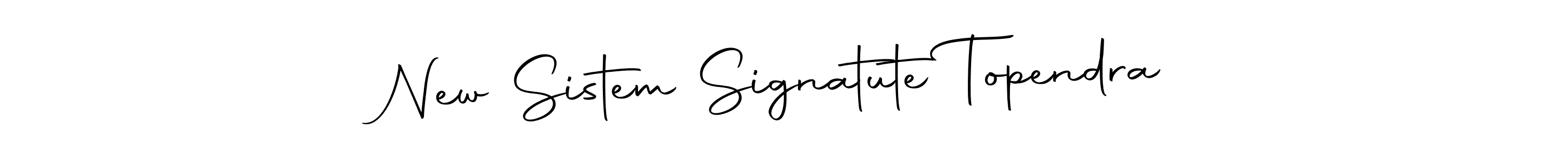 Use a signature maker to create a handwritten signature online. With this signature software, you can design (Autography-DOLnW) your own signature for name New Sistem Signatute Topendra. New Sistem Signatute Topendra signature style 10 images and pictures png