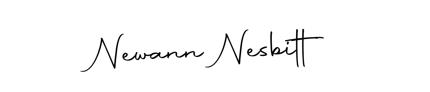 How to make Newann Nesbitt name signature. Use Autography-DOLnW style for creating short signs online. This is the latest handwritten sign. Newann Nesbitt signature style 10 images and pictures png