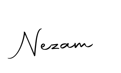 How to make Nezam signature? Autography-DOLnW is a professional autograph style. Create handwritten signature for Nezam name. Nezam signature style 10 images and pictures png