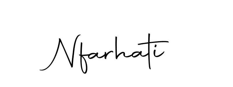 Use a signature maker to create a handwritten signature online. With this signature software, you can design (Autography-DOLnW) your own signature for name Nfarhati. Nfarhati signature style 10 images and pictures png