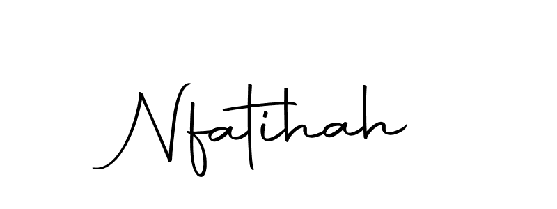 The best way (Autography-DOLnW) to make a short signature is to pick only two or three words in your name. The name Nfatihah include a total of six letters. For converting this name. Nfatihah signature style 10 images and pictures png