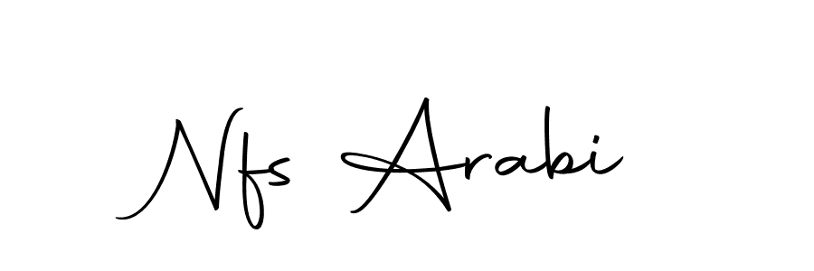 Use a signature maker to create a handwritten signature online. With this signature software, you can design (Autography-DOLnW) your own signature for name Nfs Arabi. Nfs Arabi signature style 10 images and pictures png