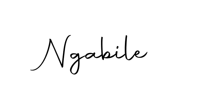 How to make Ngabile name signature. Use Autography-DOLnW style for creating short signs online. This is the latest handwritten sign. Ngabile signature style 10 images and pictures png