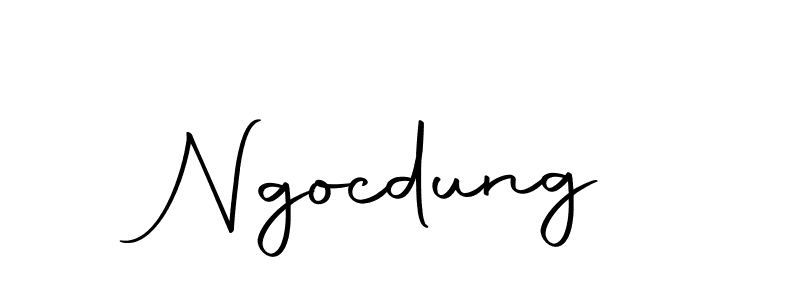 Create a beautiful signature design for name Ngocdung. With this signature (Autography-DOLnW) fonts, you can make a handwritten signature for free. Ngocdung signature style 10 images and pictures png