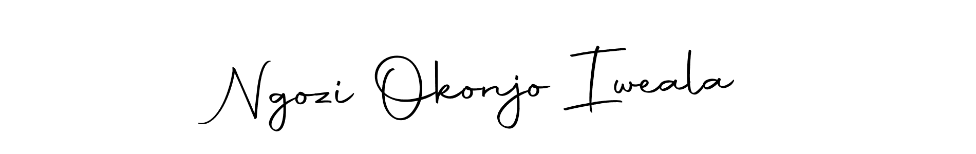 Make a beautiful signature design for name Ngozi Okonjo Iweala. With this signature (Autography-DOLnW) style, you can create a handwritten signature for free. Ngozi Okonjo Iweala signature style 10 images and pictures png