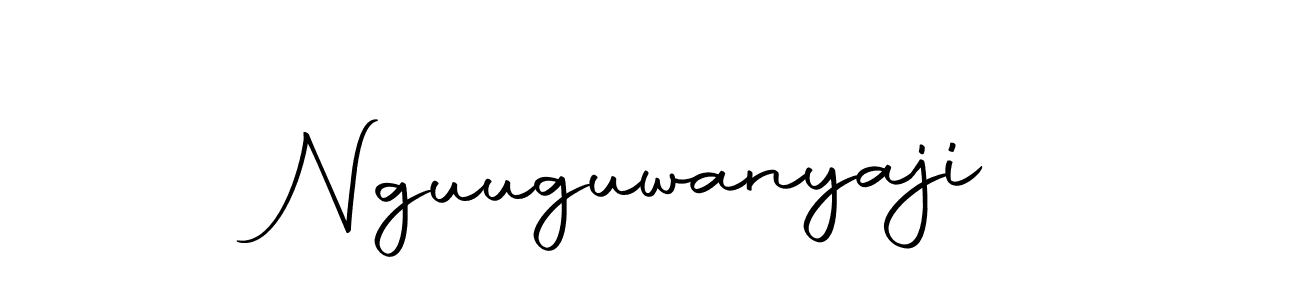 Make a beautiful signature design for name Nguuguwanyaji. With this signature (Autography-DOLnW) style, you can create a handwritten signature for free. Nguuguwanyaji signature style 10 images and pictures png