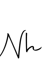 You should practise on your own different ways (Autography-DOLnW) to write your name (Nh) in signature. don't let someone else do it for you. Nh signature style 10 images and pictures png