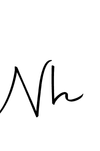 You should practise on your own different ways (Autography-DOLnW) to write your name (Nh) in signature. don't let someone else do it for you. Nh signature style 10 images and pictures png