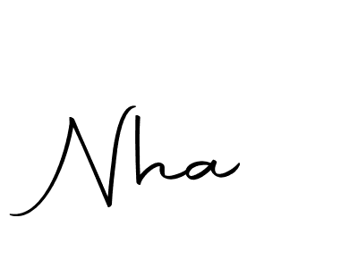 How to make Nha  name signature. Use Autography-DOLnW style for creating short signs online. This is the latest handwritten sign. Nha  signature style 10 images and pictures png