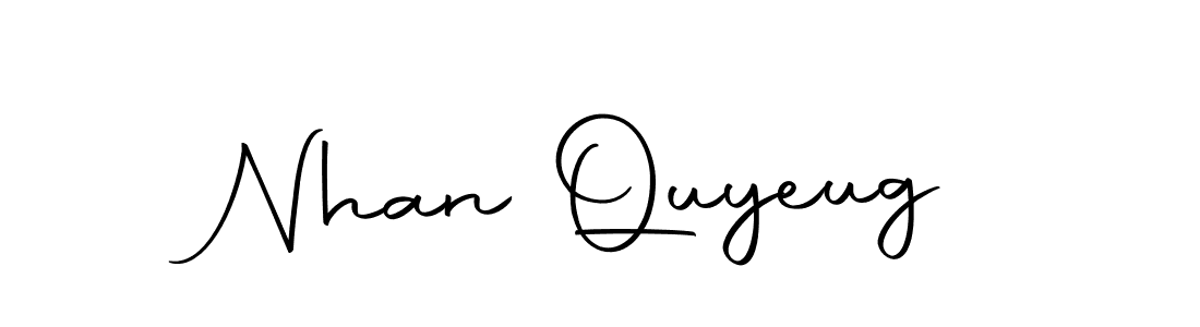 How to make Nhan Quyeug name signature. Use Autography-DOLnW style for creating short signs online. This is the latest handwritten sign. Nhan Quyeug signature style 10 images and pictures png