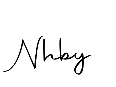How to make Nhby name signature. Use Autography-DOLnW style for creating short signs online. This is the latest handwritten sign. Nhby signature style 10 images and pictures png