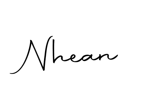 You should practise on your own different ways (Autography-DOLnW) to write your name (Nhean) in signature. don't let someone else do it for you. Nhean signature style 10 images and pictures png