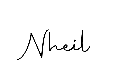 Use a signature maker to create a handwritten signature online. With this signature software, you can design (Autography-DOLnW) your own signature for name Nheil. Nheil signature style 10 images and pictures png