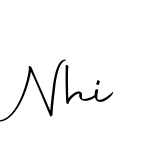 How to make Nhi name signature. Use Autography-DOLnW style for creating short signs online. This is the latest handwritten sign. Nhi signature style 10 images and pictures png