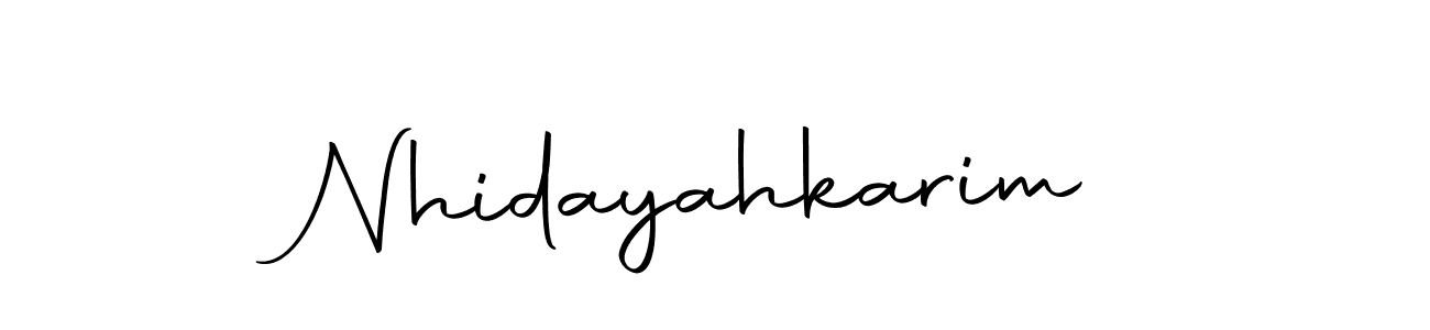 Nhidayahkarim stylish signature style. Best Handwritten Sign (Autography-DOLnW) for my name. Handwritten Signature Collection Ideas for my name Nhidayahkarim. Nhidayahkarim signature style 10 images and pictures png