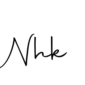 Make a beautiful signature design for name Nhk. With this signature (Autography-DOLnW) style, you can create a handwritten signature for free. Nhk signature style 10 images and pictures png