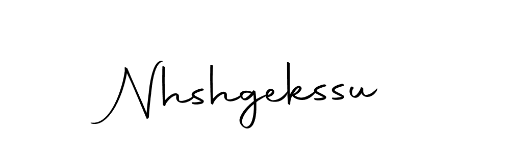 How to make Nhshgekssu name signature. Use Autography-DOLnW style for creating short signs online. This is the latest handwritten sign. Nhshgekssu signature style 10 images and pictures png