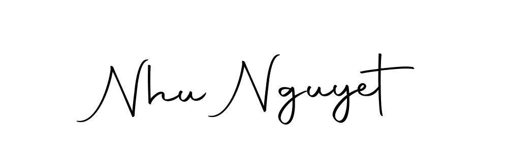 Nhu Nguyet stylish signature style. Best Handwritten Sign (Autography-DOLnW) for my name. Handwritten Signature Collection Ideas for my name Nhu Nguyet. Nhu Nguyet signature style 10 images and pictures png