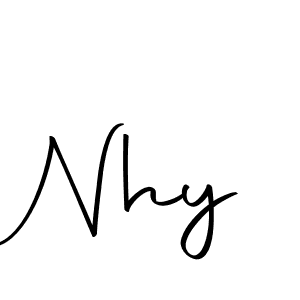 Design your own signature with our free online signature maker. With this signature software, you can create a handwritten (Autography-DOLnW) signature for name Nhy. Nhy signature style 10 images and pictures png