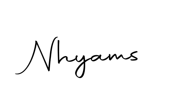 Here are the top 10 professional signature styles for the name Nhyams. These are the best autograph styles you can use for your name. Nhyams signature style 10 images and pictures png