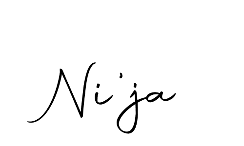 How to make Ni'ja name signature. Use Autography-DOLnW style for creating short signs online. This is the latest handwritten sign. Ni'ja signature style 10 images and pictures png